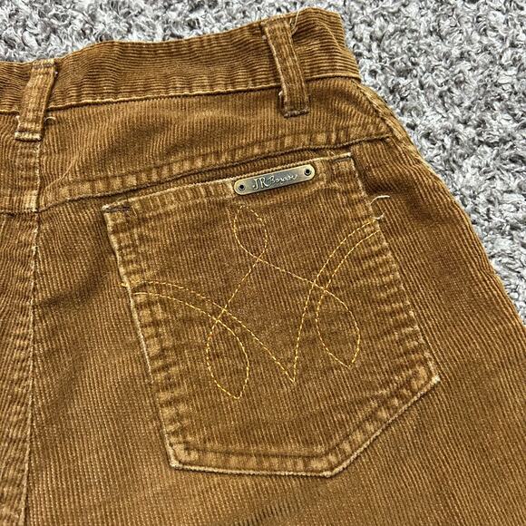 Vintage 60s Corduroy Pants 26x29 Size 9 Sears Western Boho Hippie Juniors Brown - Picture 8 of 14